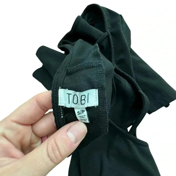 Tobi Black Bodycon Mini Open Cut Side and Back Dress Nightout Summer Small - Picture 11 of 13